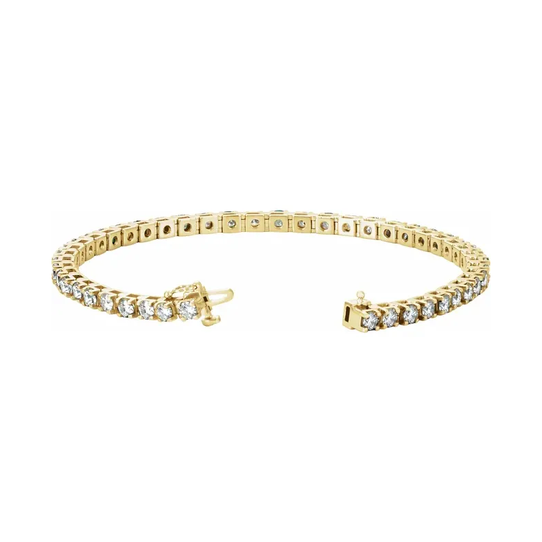 14K Yellow Diamond Line 7" Bracelet