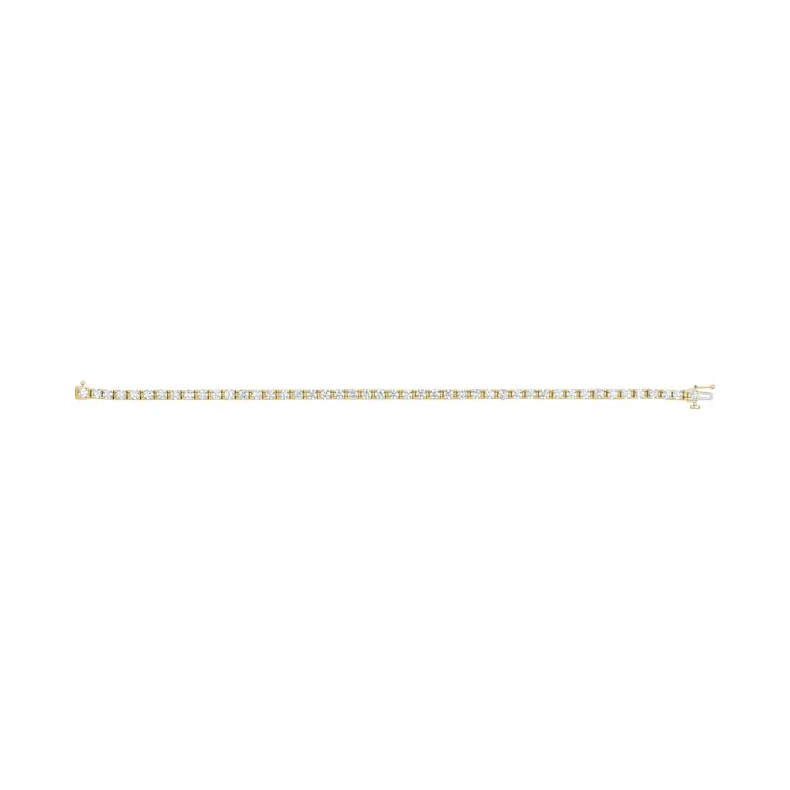14K Yellow Diamond Line 7" Bracelet