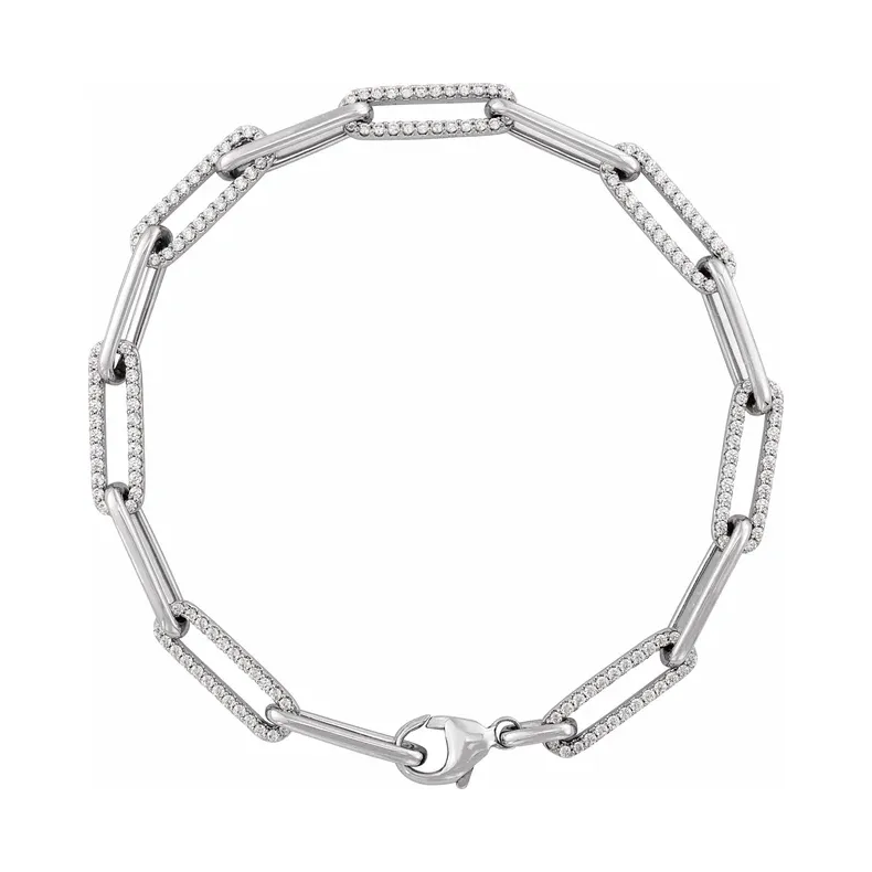 14K Yellow Diamond Link Bracelet