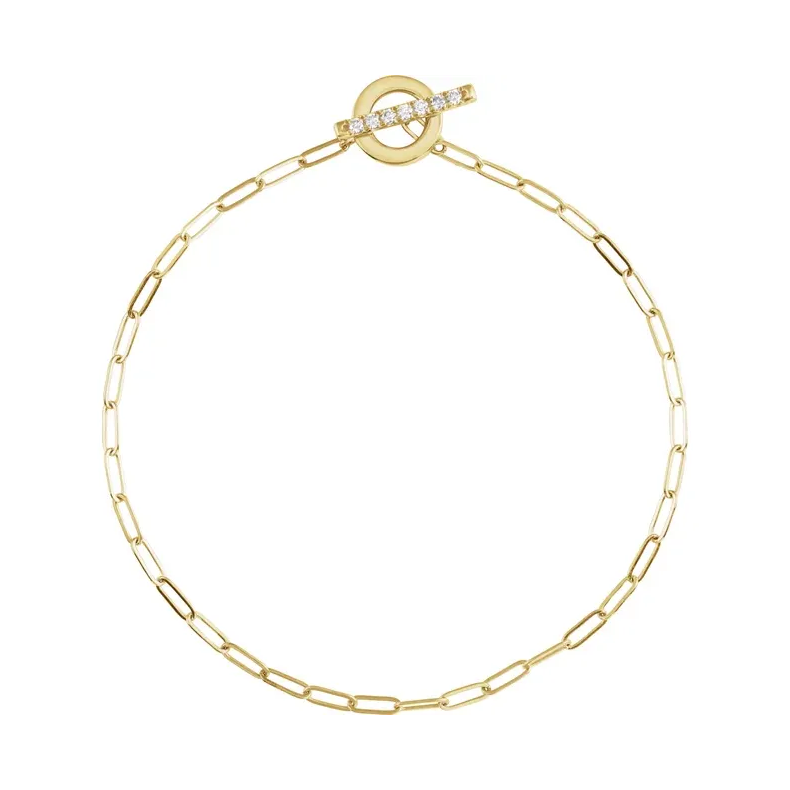 Natural Diamond Toggle 7" Bracelet