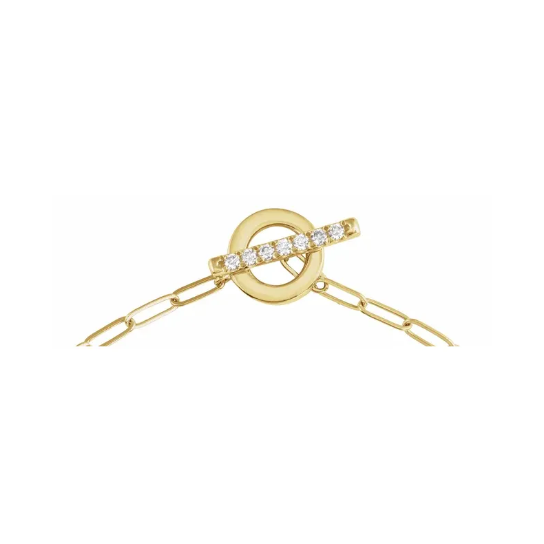 Natural Diamond Toggle 7" Bracelet