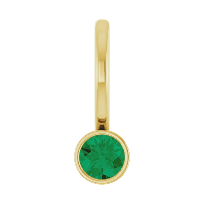 14K Solid Gold Birthstone Charm/Pendant
