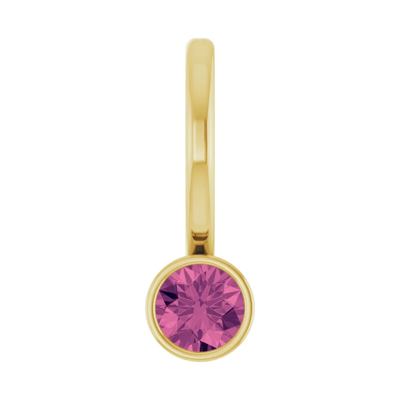 14K Solid Gold Birthstone Charm/Pendant