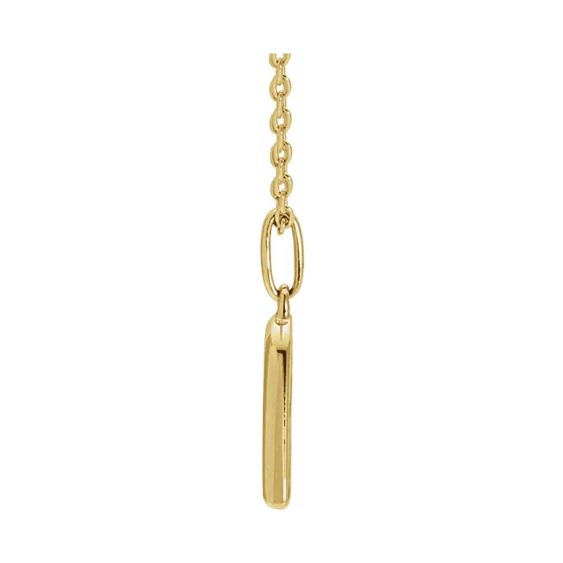 14K Yellow Diamond Heart 18" Necklace