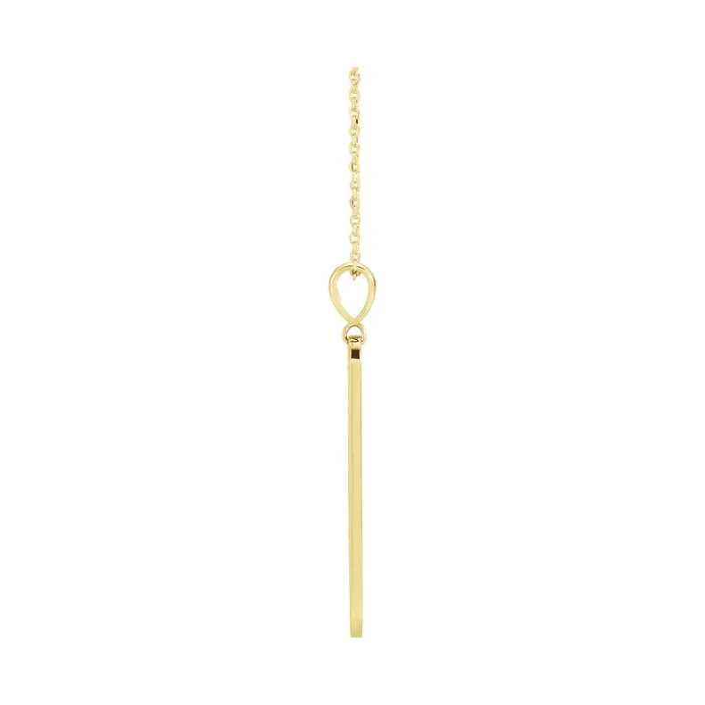 Diamond Moon Phase Bar 16-18" Necklace