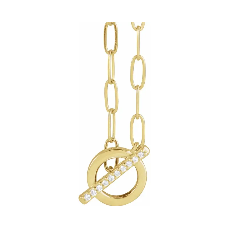 Natural Diamond Toggle 16" Necklace