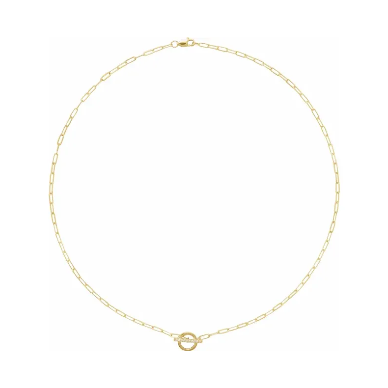 Natural Diamond Toggle 16" Necklace