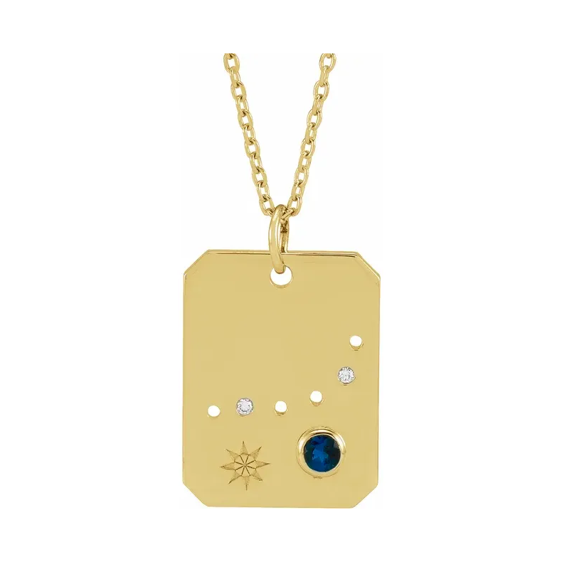 14K Gold Zodiac Constellation Necklace