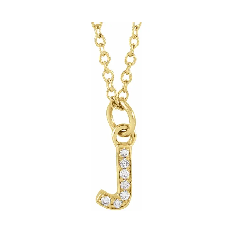 Natural Diamond Initial Necklace
