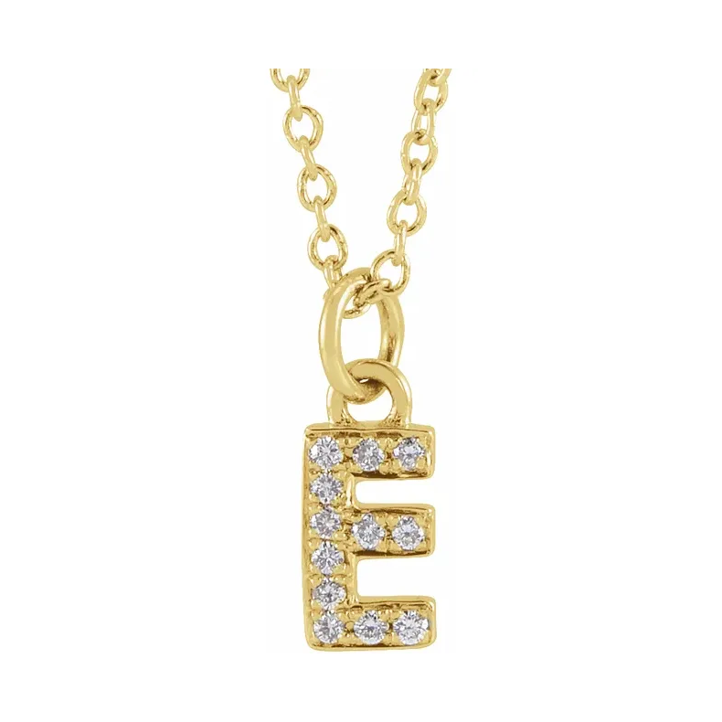 Natural Diamond Initial Necklace