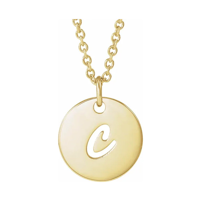 Script Initial 16-18" Necklace