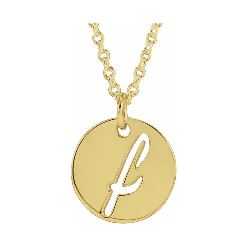 Script Initial 16-18" Necklace