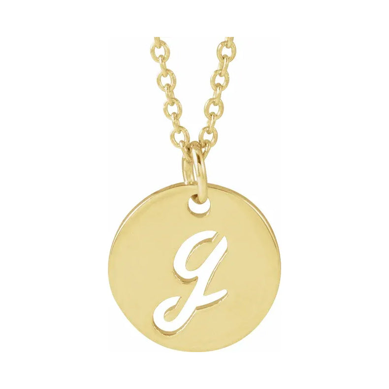 Script Initial 16-18" Necklace