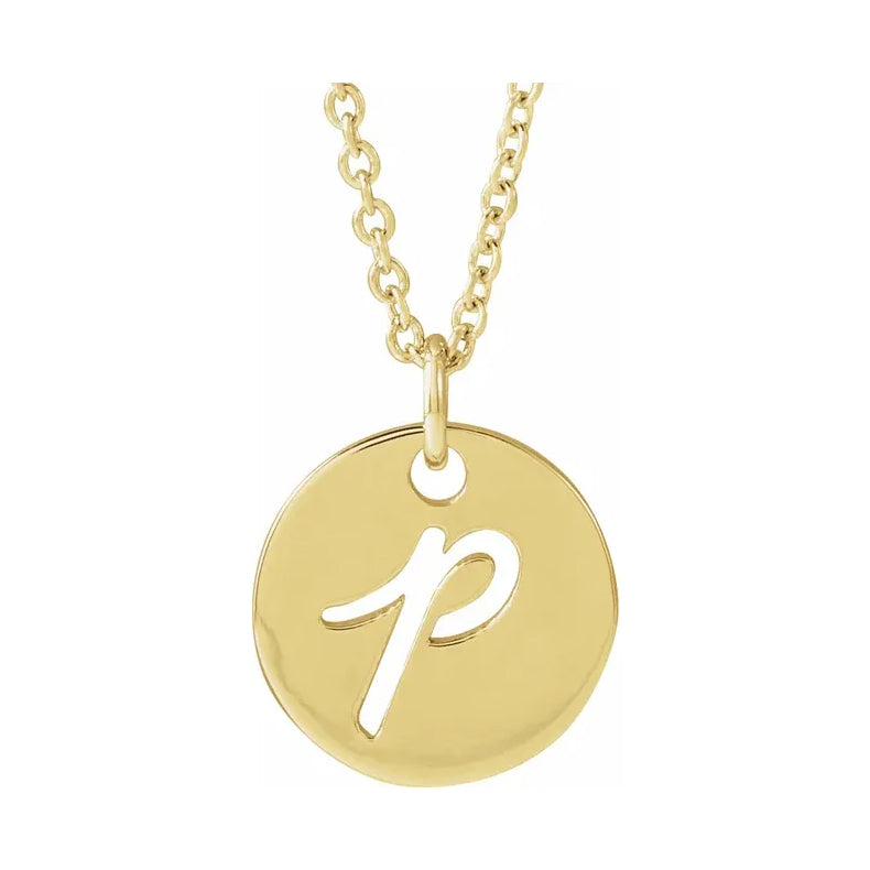 Script Initial 16-18" Necklace