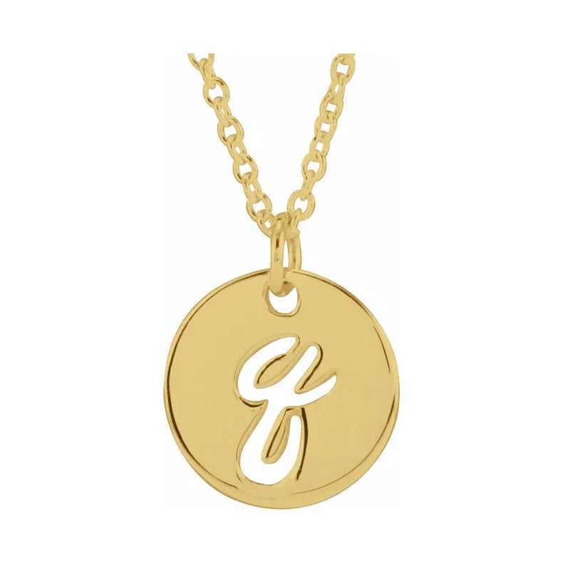 Script Initial 16-18" Necklace