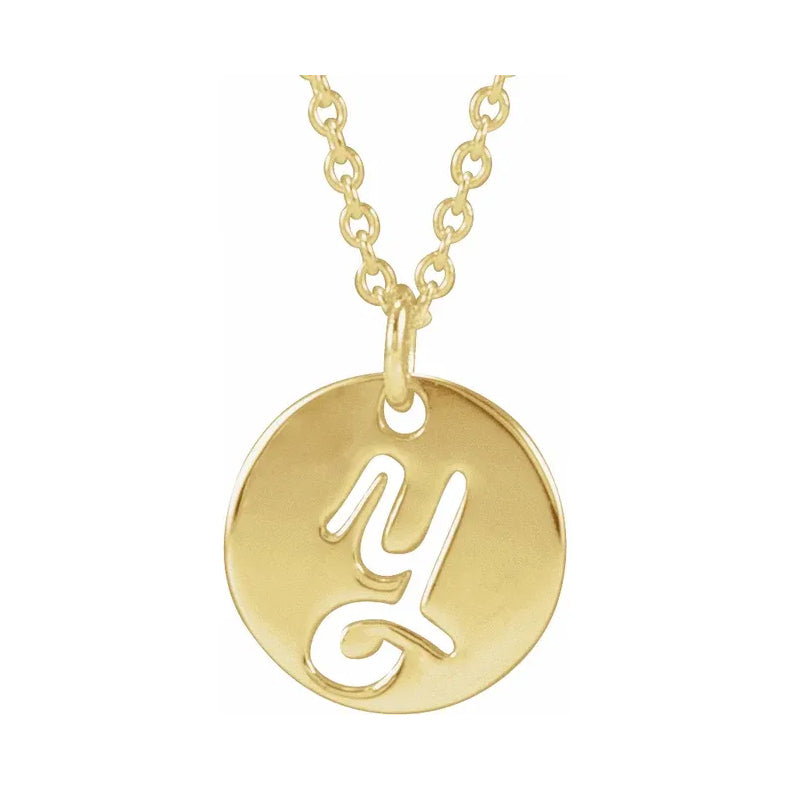 Script Initial 16-18" Necklace