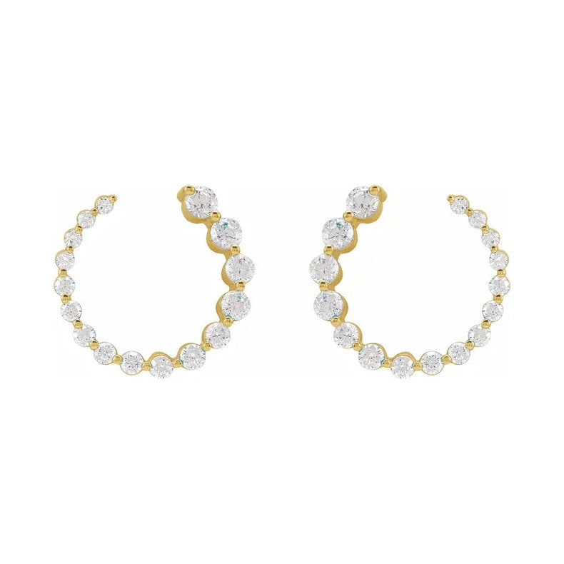 Lab-Grown Diamond Front-Back Earrings