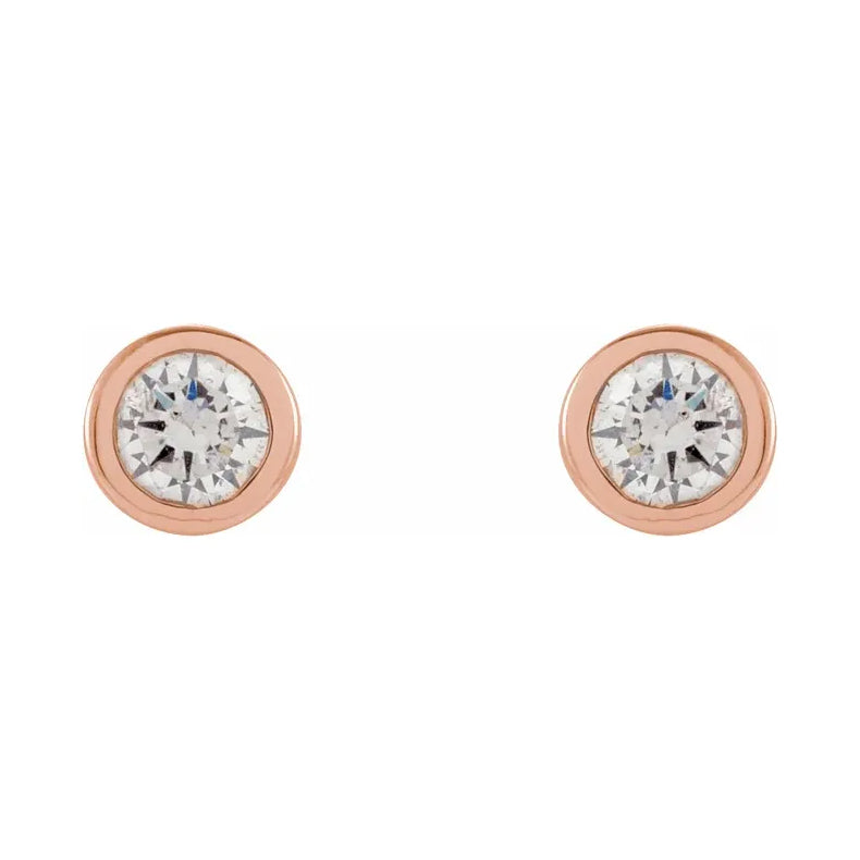 Diamond Micro Bezel-Set Earrings