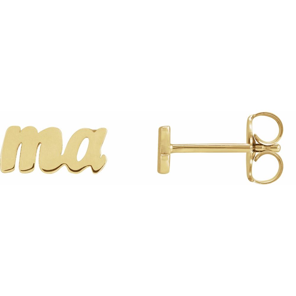 14k Yellow Gold MaMa Earrings