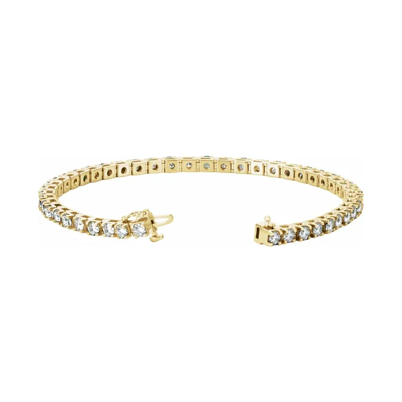 14K Yellow Diamond Line 7&quot; Bracelet