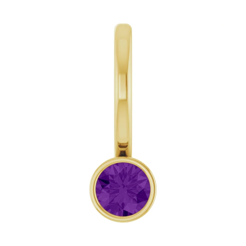 14K Solid Gold Birthstone Charm/Pendant