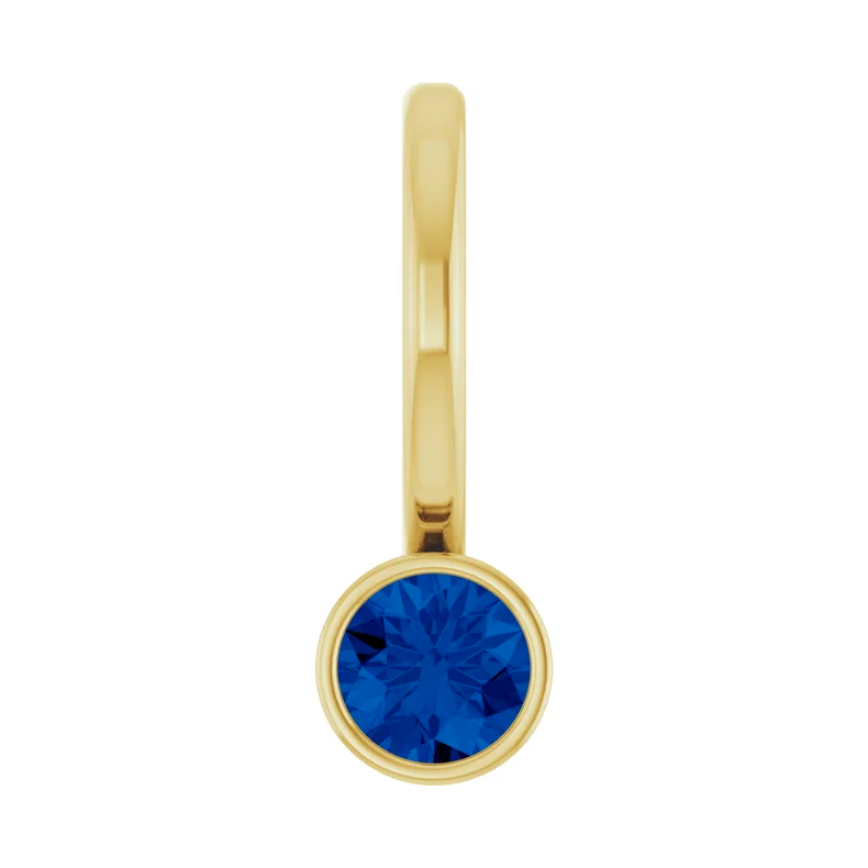 14K Solid Gold Birthstone Charm/Pendant