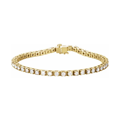 14K Yellow Diamond Line 7&quot; Bracelet