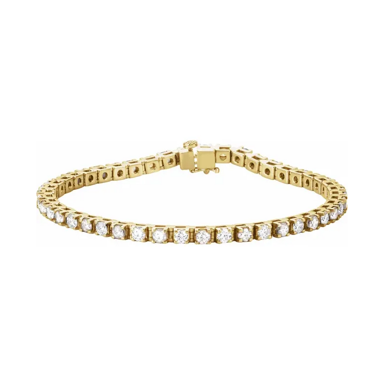 14K Yellow 7 1/8 CTW Lab-Grown Diamond Line 7