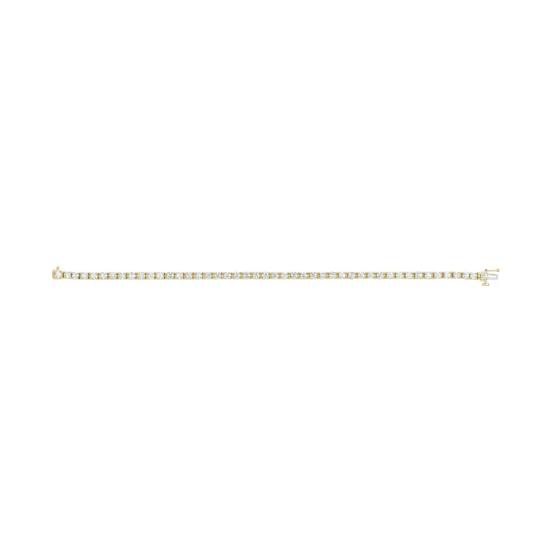 14K Yellow Diamond Line 7&quot; Bracelet