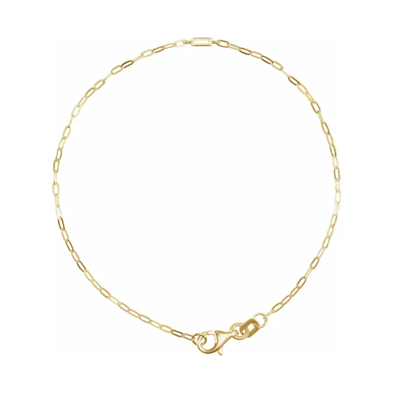 14K gold cable link with Diamond Bracelet