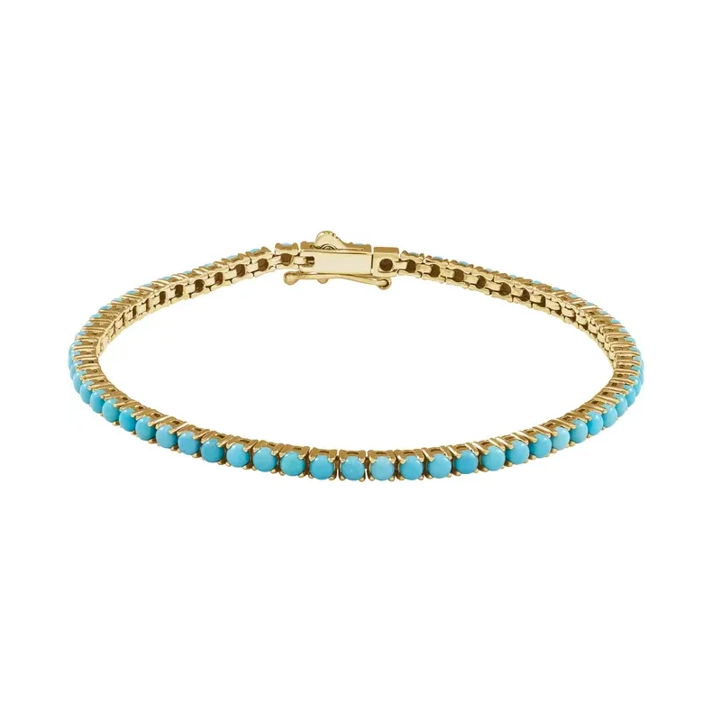 Natural Turquoise Line Bracelet