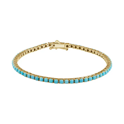 Natural Turquoise Line Bracelet