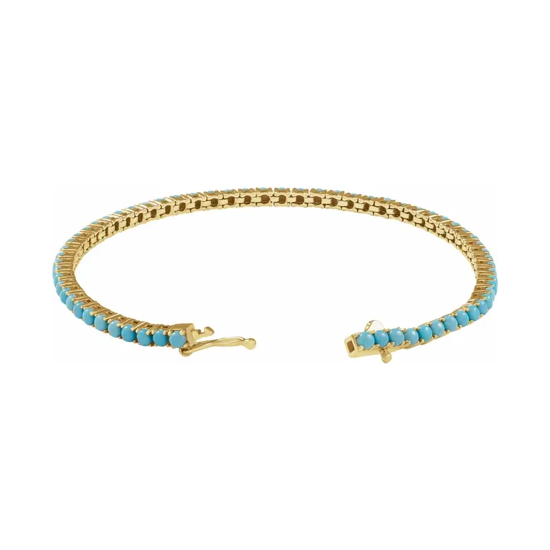 Natural Turquoise Line Bracelet