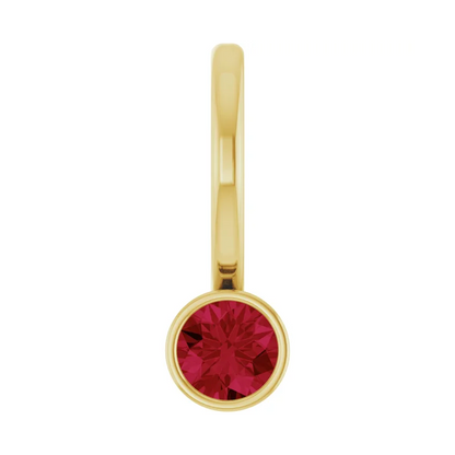 14K Solid Gold Birthstone Charm/Pendant