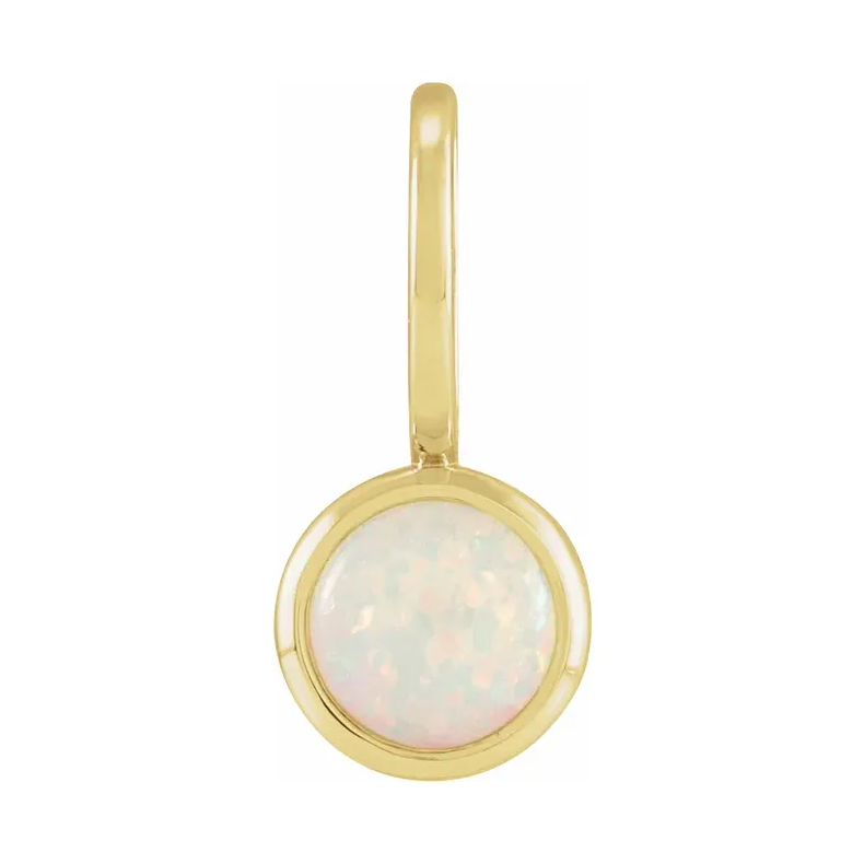 14K Solid Gold Birthstone Charm/Pendant