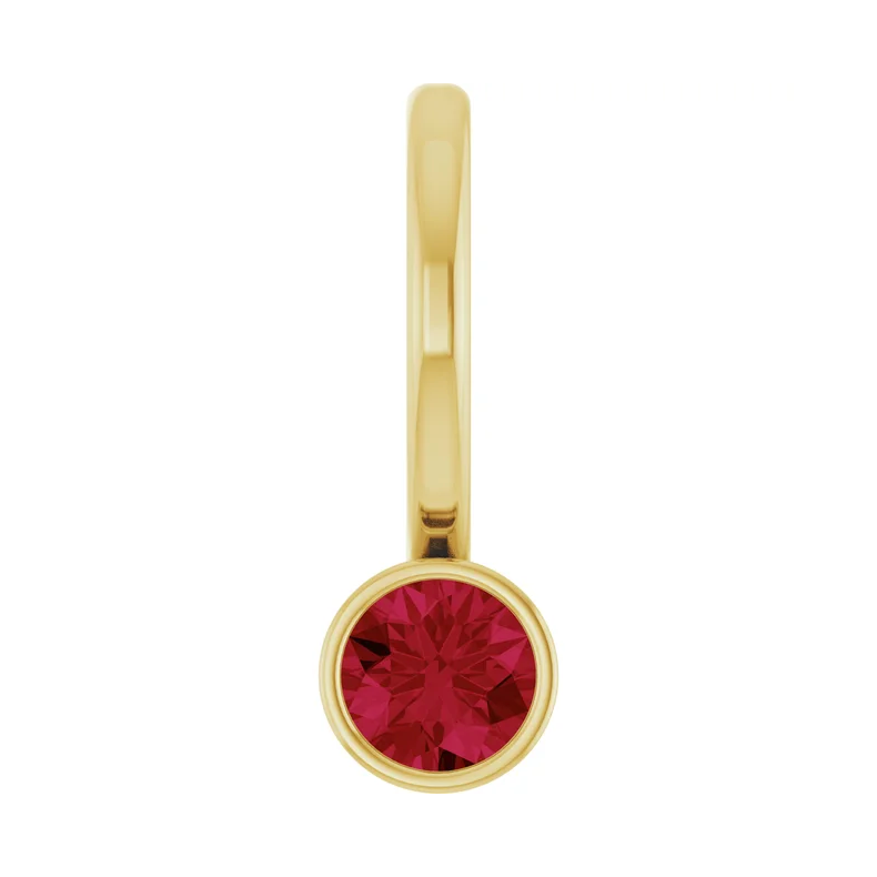 14K Solid Gold Birthstone Charm/Pendant