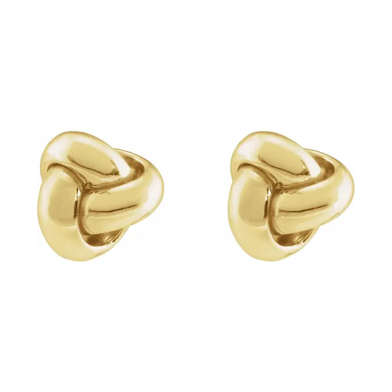 14K Yellow Knot Earrings