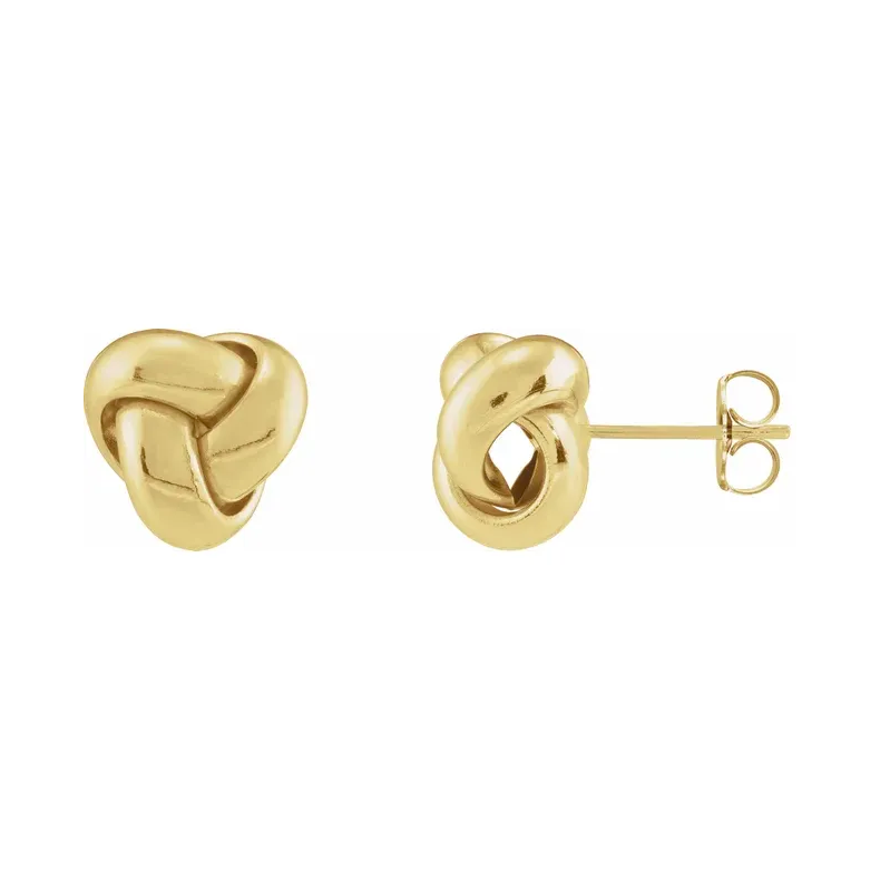 14K Yellow Knot Earrings