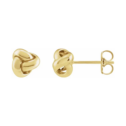 14K Yellow Knot Earrings