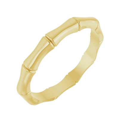 14K Yellow Bamboo Band