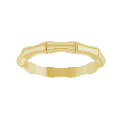 14K Yellow Bamboo Band