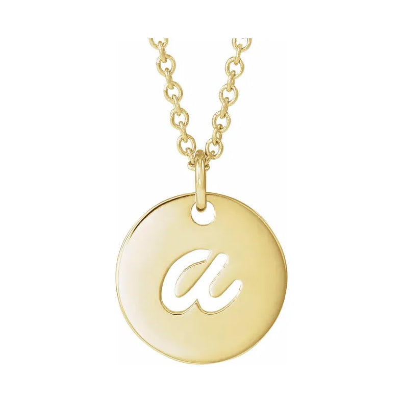 Script Initial 16-18&quot; Necklace