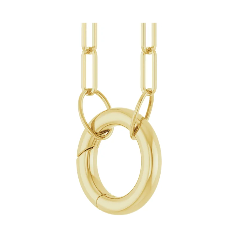 14K Solid Gold Charm Necklace