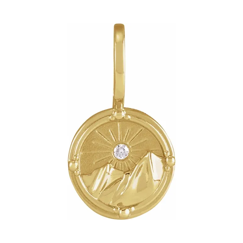 14K Yellow Diamond Element Pendant