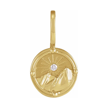 14K Yellow Diamond Element Pendant