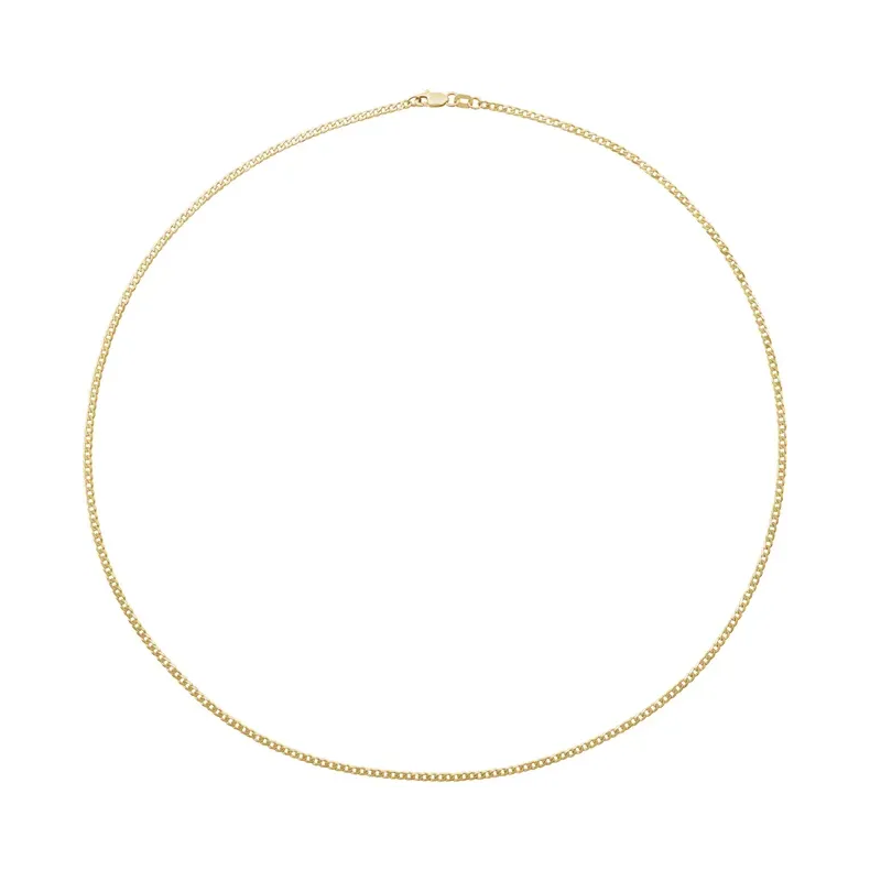 14K Yellow 1.95 mm Curb Chain Necklace