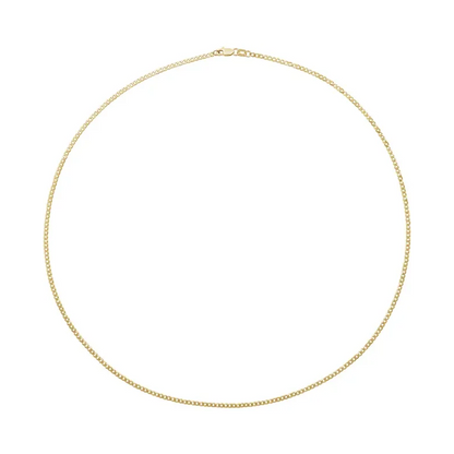 14K Yellow 1.95 mm Curb Chain Necklace