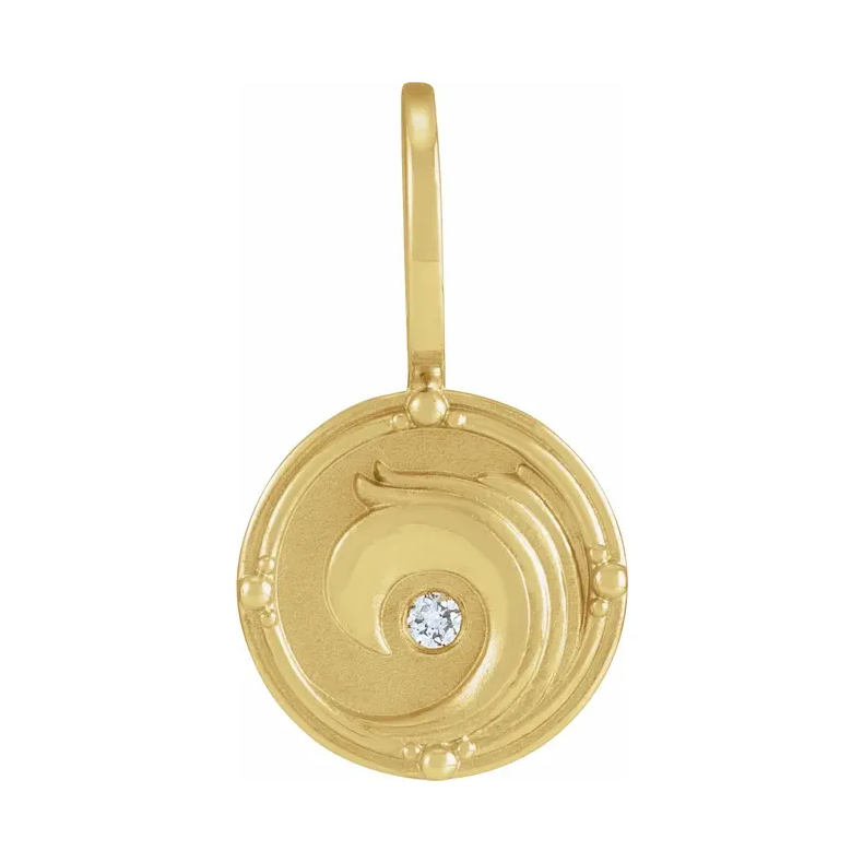 14K Yellow Diamond Element Pendant