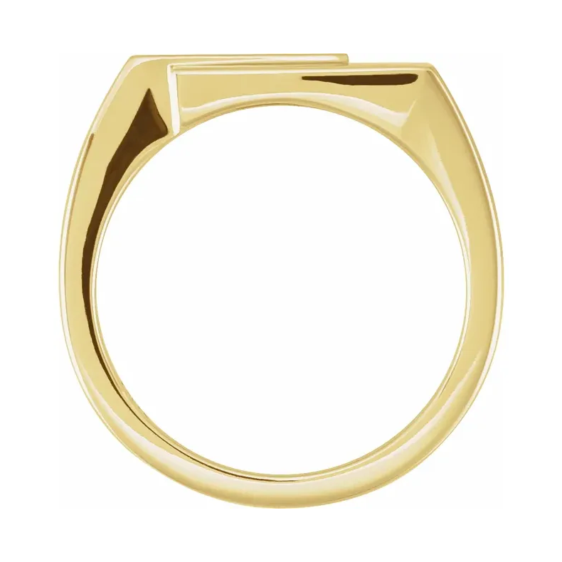 14K Yellow Single-Cut Diamond Ring