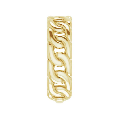 14K Yellow Stackable Chain Link Ring